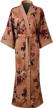 women's floral kimono robe long bathrobe nightgown with pocket - ledamon logo