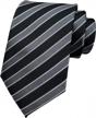 secdtie men's classic stripe jacquard silk tie for formal parties & suits logo