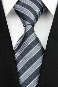 img 2 attached to Secdtie Men'S Classic Stripe Jacquard Silk Tie For Formal Parties & Suits