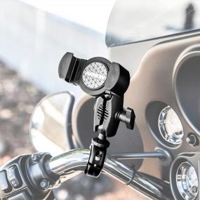 img 1 attached to Securely Mount Your Phone And Tablet On Your Motorcycle Handlebars: Arkon RoadVise XL 25Mm Aluminum Mount