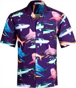 img 4 attached to Experience Comfort In Style: APTRO Men'S 4 Way Stretch Tropical Beach Shirt