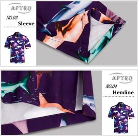 img 1 attached to Experience Comfort In Style: APTRO Men'S 4 Way Stretch Tropical Beach Shirt