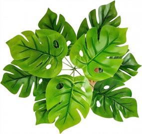 img 1 attached to Set Of 2 BeGrit Artificial Monstera Plants - 11" Tropical Faux Split Leaf Plants For Indoor/Outdoor Home, Office, Or Garden Decor - Perfect Housewarming Gift - Green, Modern Decoration