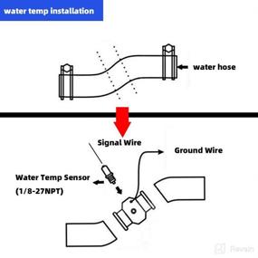 img 1 attached to 🌡️ Universal Water Temperature Joint Pipe Sensor Gauge - Blue, 28mm | Radiator Hose Adapter for Efficient Temperature Measurements