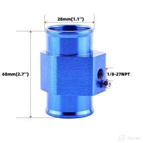 img 2 attached to 🌡️ Universal Water Temperature Joint Pipe Sensor Gauge - Blue, 28mm | Radiator Hose Adapter for Efficient Temperature Measurements