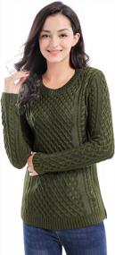 img 3 attached to Stretchy Knit Crew Neck Women'S Sweater With Long Sleeves - Korean Style Jumper