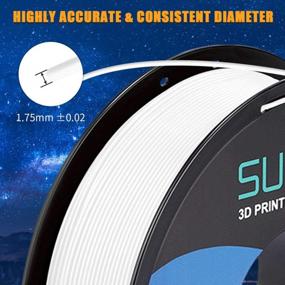 img 1 attached to SUNLU PLA+ 3D Printer Filament - Neatly Wound Spool, Dimensionally Accurate, 1Kg, White