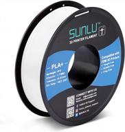 нить для 3d-принтера sunlu pla+ - аккуратно намотанная катушка, точная по размерам, 1 кг, белая логотип