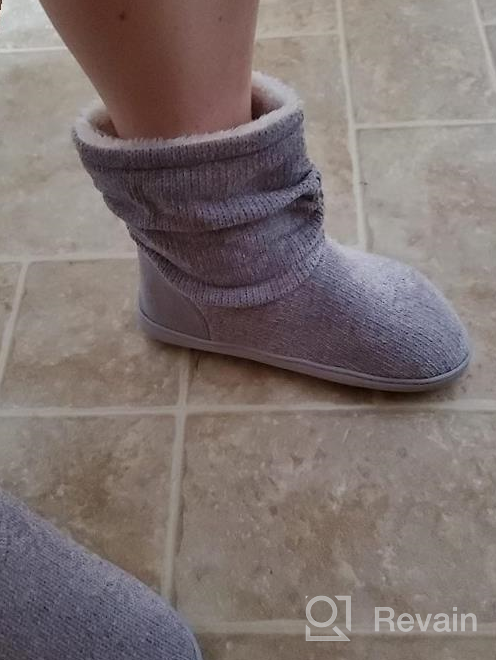 img 1 attached to Cozy And Cute: LongBay Women'S Chenille Knit Bootie Slippers With Plush Fleece And Memory Foam review by Gary Hall