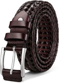 img 4 attached to 👔 Bulliant Leather Braided Casual Anyfit Men's Belt: The Perfect Accessory for Style and Versatility!