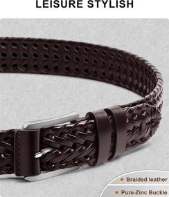 img 3 attached to 👔 Bulliant Leather Braided Casual Anyfit Men's Belt: The Perfect Accessory for Style and Versatility!