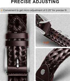 img 1 attached to 👔 Bulliant Leather Braided Casual Anyfit Men's Belt: The Perfect Accessory for Style and Versatility!