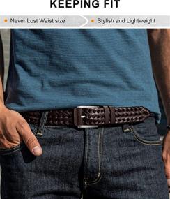 img 2 attached to 👔 Bulliant Leather Braided Casual Anyfit Men's Belt: The Perfect Accessory for Style and Versatility!