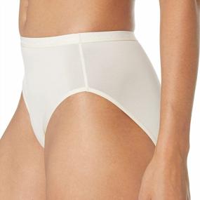img 1 attached to Stay Comfortable With Arabella Women'S Microfiber Hi Cut Brief Panty, 3 Pack