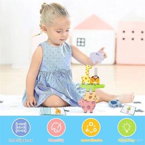 img 2 attached to 🧸 Montessori Wooden Stacking Toys for Kids - Educational Pre-school Learning Games - Ideal Christmas and Birthday Gifts for Boys and Girls Aged 2-5
