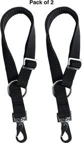 img 1 attached to Majestic Ally Pack of 2 Horse Water Bucket Strap Hangers - Adjustable Length from 18” to 30” – Convenient and Versatile Design for Indoor or Outdoor Use (Black)