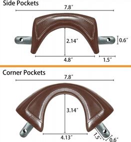 img 3 attached to Heavy Duty Leather Billiard Pockets Set With All Accessories Included - YDDS Pool Table Pockets, 6 Pack