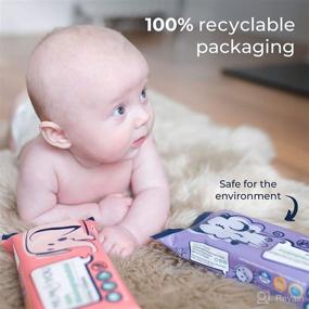 img 1 attached to 🌱 Biodegradable Compostable Baby Wipes by Mum & You: Plastic-Free, Vegan, Hypoallergenic & Dermatologically Tested, with Recyclable Packaging - Pack of 12