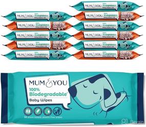 img 4 attached to 🌱 Biodegradable Compostable Baby Wipes by Mum & You: Plastic-Free, Vegan, Hypoallergenic & Dermatologically Tested, with Recyclable Packaging - Pack of 12
