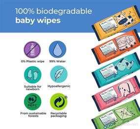 img 2 attached to 🌱 Biodegradable Compostable Baby Wipes by Mum & You: Plastic-Free, Vegan, Hypoallergenic & Dermatologically Tested, with Recyclable Packaging - Pack of 12