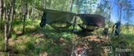img 1 attached to Portable Double Camping Hammock With Mosquito Net And Straps - Ideal For Outdoor Hiking, Survival And Travel - Sunyear Hammock For 2 People review by Jerry Olson