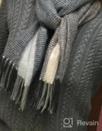img 1 attached to Stay Warm In Style: PINCTROT Chunky Plaid Blanket Scarf For Him & Her review by Brandon Boones
