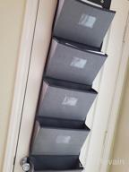 img 1 attached to Organize Your Office With Onlyeasy'S Over Door Hanging File Organizer - 5 Pocket Herringbone Grey Wall Mount Storage For Files, Notebooks And Supplies - MXAZ05C review by James Stevenson