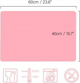 img 3 attached to 23.6"X15.7" Resin Silicone Mat Pink, Gartful X-Large Silicone Sheet For Crafts, Arts, Epoxy, Jewelry Casting Molds, Reusable Nonstick Countertop Protector, Multipurpose Table Mat