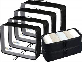 img 4 attached to Travel Smart With BAGAIL Clear Packing Cubes - 6 Piece Set For Hassle-Free Organization