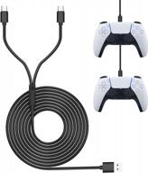 10ft fast charging dual usb c controller charger cable for ps5, xbox series s & x, playstation 5, xbox elite 2, switch controllers and more - bejoy usb a to split usb c cable logo