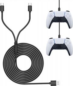 img 4 attached to 10Ft Fast Charging Dual USB C Controller Charger Cable For PS5, Xbox Series S & X, Playstation 5, Xbox Elite 2, Switch Controllers And More - BEJOY USB A To Split USB C Cable