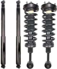 img 4 attached to LSAILON Front And Rear Shock Absorber Kit With Loaded Quick Strut Spring Assembly - 171361 911262 Replacement For 2004-2008 Ford F-150 And 2006-2008 Lincoln Mark LT