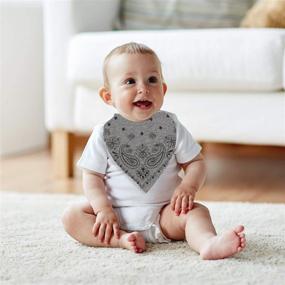 img 1 attached to Adjustable Absorbent Drooling Teething LNGLAT Feeding best in Bibs & Burp Cloths
