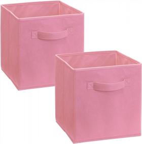 img 4 attached to Organize Your Space With ClosetMaid'S Pink Fabric Drawers - 2-Pack