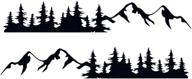 enhance your car's aesthetics with self-adhesive vinyl decals: forest and mountain scenery graphics in black (70.87'' x 12.2'') логотип