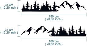 img 3 attached to Enhance Your Car's Aesthetics with Self-Adhesive Vinyl Decals: Forest and Mountain Scenery Graphics in Black (70.87'' x 12.2'')