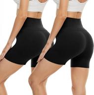 campsnail 2 pack biker shorts for women(reg & plus size)– 5" high waist spandex soft stretch for summer athletic yoga workout logo