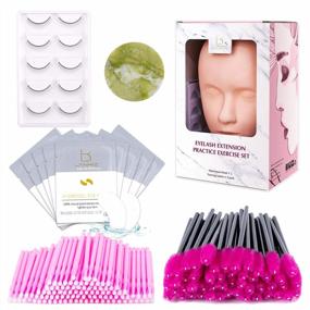 img 4 attached to Complete Lash Training Kit With Lankiz Mannequin Head, Practice Training Lashes And Tools For Eyelash Extension Supplies