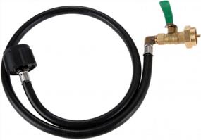 img 4 attached to Upgrade Your Camping Gear With Aupoko Propane Refill Hose – High Pressure, 36 Inch Extension Hose, Tank Adapter And On-Off Control Valve Included!