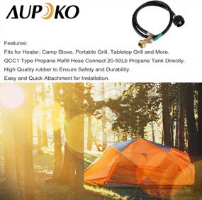 img 3 attached to Upgrade Your Camping Gear With Aupoko Propane Refill Hose – High Pressure, 36 Inch Extension Hose, Tank Adapter And On-Off Control Valve Included!