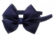 🎀 girls' sara stitched grosgrain bow headband by anna belen логотип