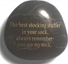 img 4 attached to Engraved Black Rock: The Perfect Stocking Stuffer And Meaningful Gift For Your Loved Ones Who Are Your Rock