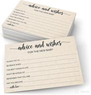 321done advice and wishes for the new baby (50 cards) baby shower game advice cards rustic kraft tan large 4x6 for mommy logo