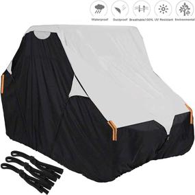 img 4 attached to XXL 420D Waterproof UTV Cover - 162’’x65’’x75’’, Oxford Fabric, Fits Polaris Yamaha Can-Am Honda Kawasaki - 4-6 Passenger UTV Storage Cover with Storage Bag