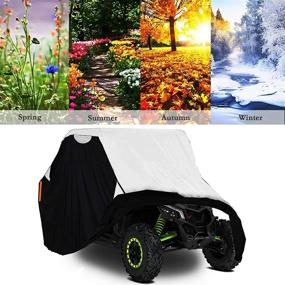 img 1 attached to XXL 420D Waterproof UTV Cover - 162’’x65’’x75’’, Oxford Fabric, Fits Polaris Yamaha Can-Am Honda Kawasaki - 4-6 Passenger UTV Storage Cover with Storage Bag