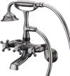 upgrade your bathroom with sumerain clawfoot tub faucet in brushed nickel with shower head included logo