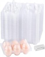 toplife clear plastic eco-friendly egg carton set - 60 ct., securely holds 6 eggs with sticker labels логотип