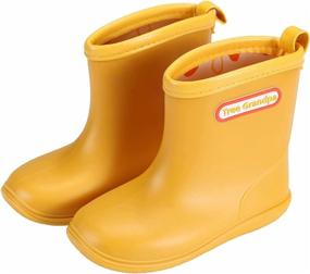 img 4 attached to 🌧️ Waterproof Easy Boys' Outdoor Toddler Rain Shoes