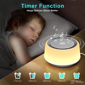 img 2 attached to YTE White Noise Machine: Ultimate Sleep Sound Solution with 30 Soothing Sounds, 7 Color Baby Night Lights, Timer & Memory Features - Perfect for Babies & Adults!