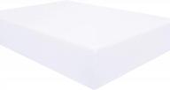 ntbay super soft queen fitted sheet - 100% brushed microfiber, stain resistant, ultra-comfortable for deep sleep, white logo